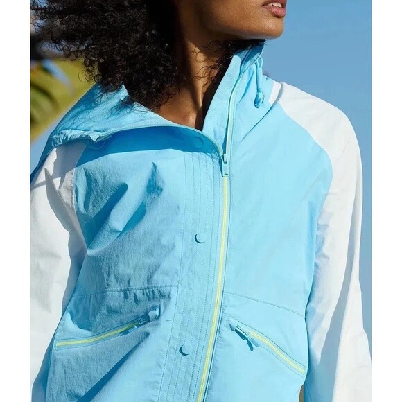 Free People Fp Movement Singin In The Rain Colorblocked Packable Jacket Small - Picture 3 of 13